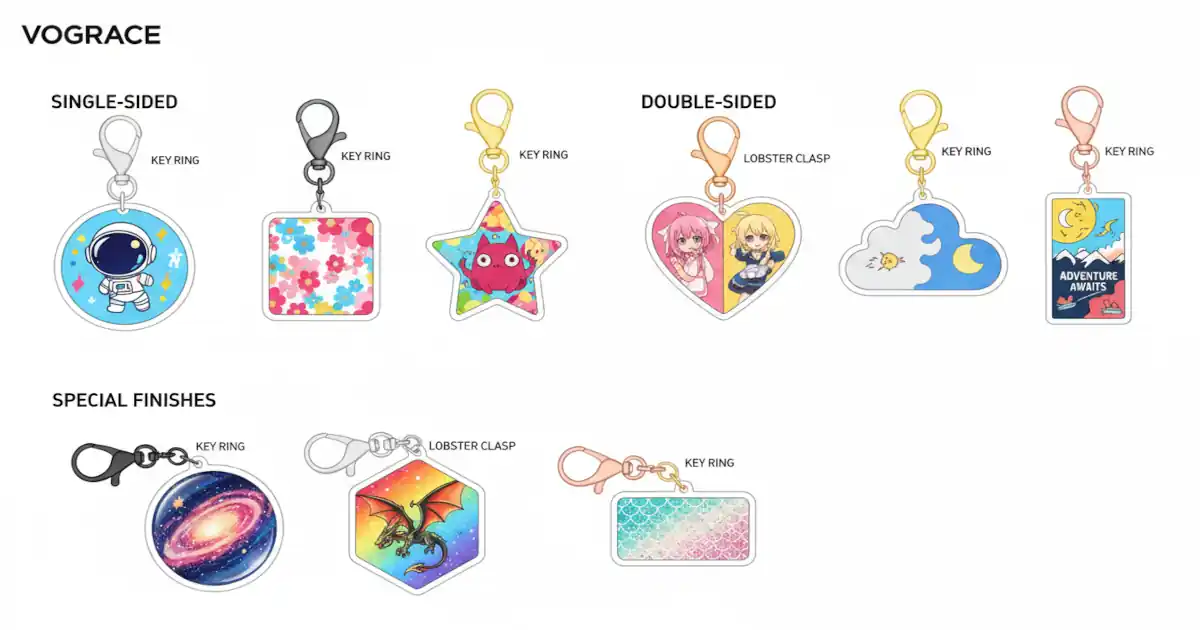 Vograce Clear Acrylic Keychains Pricing Guide (2026)